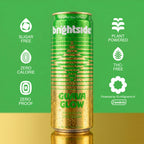 Guava Glow feel-good soda with branding and product features sugar-free zero-calorie zero-proof plant-powered 